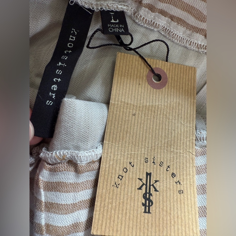 NWT Knot Sisters Women’s Straw Madrid Pants - Size Large - Picture 6 of 6